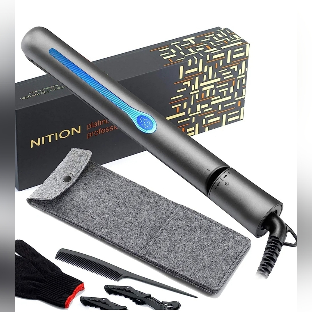 NITION Pro Salon Hair Straightener Argan Oil Ceramic Tourmaline Titanium